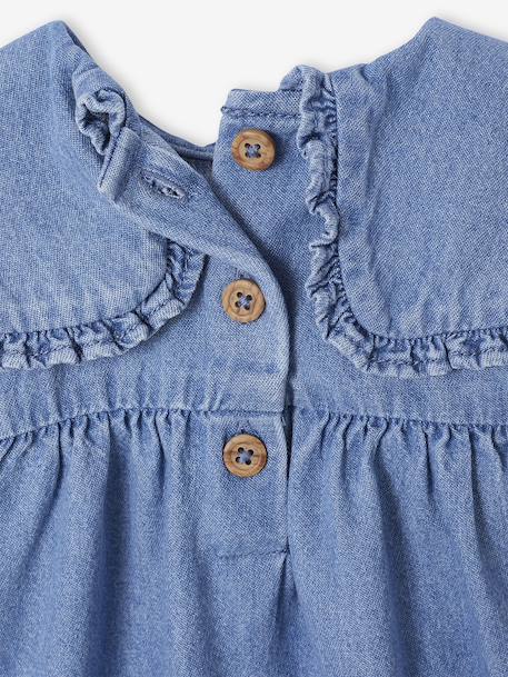 Robe bébé en denim brodé stone 7 - vertbaudet enfant 