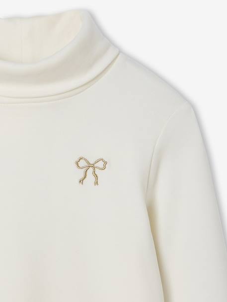 Sous-pull en maille polaire fille écru 3 - vertbaudet enfant 