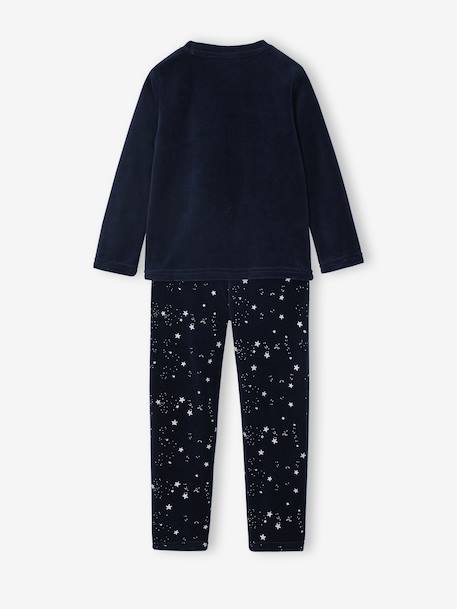 Pyjama fille Disney Lilo et Stitch en velours marine 4 - vertbaudet enfant 