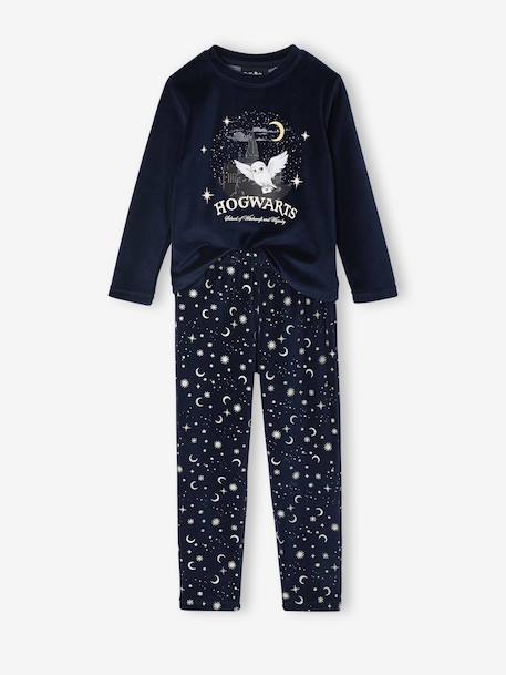 Pyjama fille Harry Potter en velours marine 1 - vertbaudet enfant 