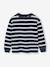 Tee-shirt rayé manches longues garçon bleu nuit+écru 2 - vertbaudet enfant 