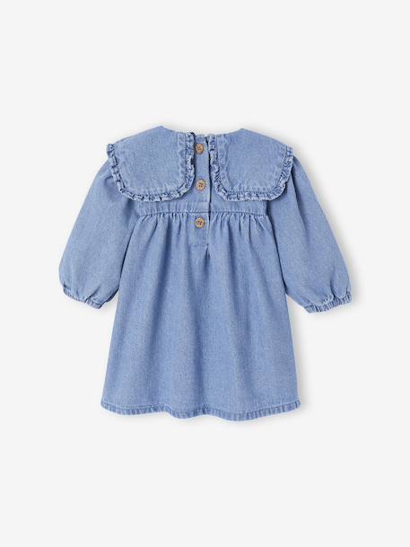 Robe bébé en denim brodé stone 4 - vertbaudet enfant 