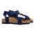 Sandales en cuir  à scratch Bleu marine 3 - vertbaudet enfant 