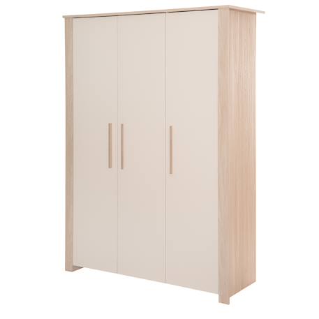 Armoire 3 portes à fermeture douce momo Beige cashmere - chêne 1 - vertbaudet enfant 
