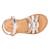 Sandales en cuir  à scratch Nude multi+Tan multi 6 - vertbaudet enfant 