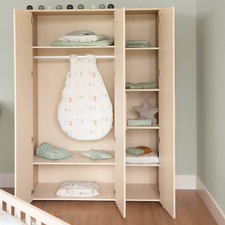 Chambre bébé évolutive complète avec soft-close momo Beige cashmere - chêne 6 - vertbaudet enfant 