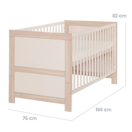 Lit évolutif transformable en lit junior momo Beige cashmere - chêne 4 - vertbaudet enfant 