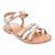Sandales en cuir  à scratch Nude multi+Tan multi 5 - vertbaudet enfant 