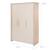Armoire 3 portes à fermeture douce momo Beige cashmere - chêne 5 - vertbaudet enfant 