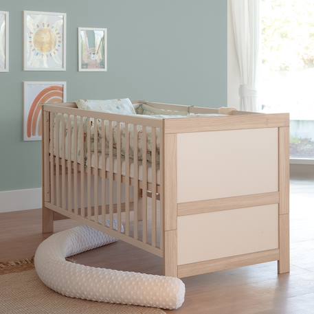 Lit évolutif transformable en lit junior momo Beige cashmere - chêne 2 - vertbaudet enfant 