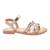 Sandales en cuir  à scratch Nude multi+Tan multi 4 - vertbaudet enfant 