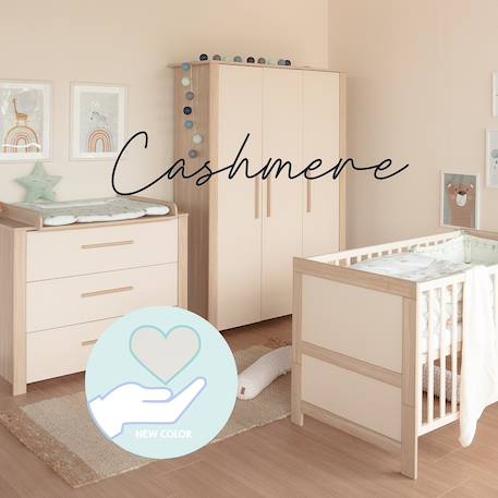 Lit évolutif transformable en lit junior momo Beige cashmere - chêne 5 - vertbaudet enfant 