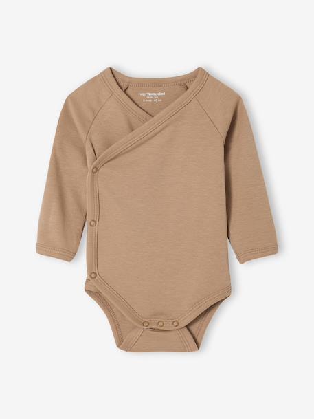 Lot de 5 bodies naissance avec ouverture américaine noisette 6 - vertbaudet enfant 
