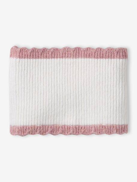 Ensemble fille bonnet + snood + moufles/gants écru 4 - vertbaudet enfant 