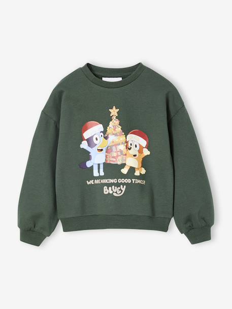 Sweat de Noël Bluey mixte vert sapin 1 - vertbaudet enfant 