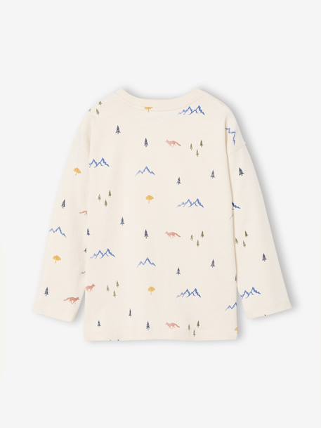 T-shirt manches longues imprimé garçon blanc imprimé 3 - vertbaudet enfant 