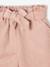 Short en velours fille style paperbag rose poudré 4 - vertbaudet enfant 