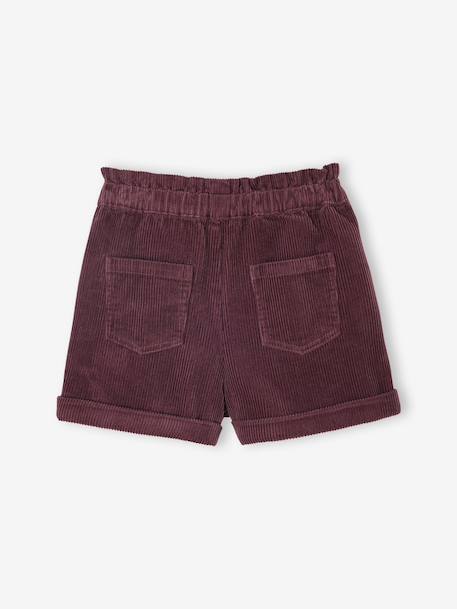 Short en velours fille détail coeurs brillants brodés prune 2 - vertbaudet enfant 