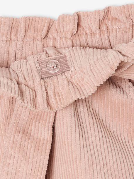 Short en velours fille style paperbag rose poudré 5 - vertbaudet enfant 