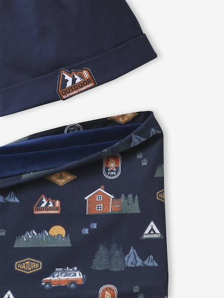 Ensemble garçon bonnet + snood « Nature » marine 4 - vertbaudet enfant 