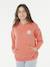 Sweat à capuche Luxe surf corail 1 - vertbaudet enfant 