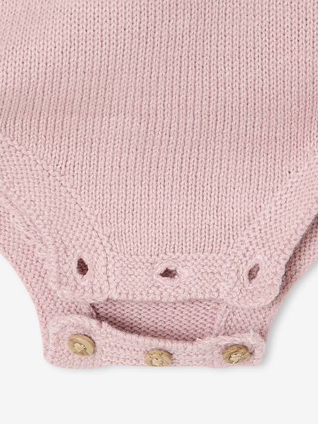 Ensemble naissance barboteuse en tricot et collants mauve 10 - vertbaudet enfant 
