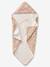 Cape de bain gaze de coton personnalisable + gant de toilette FLORA blanc imprimé 5 - vertbaudet enfant 