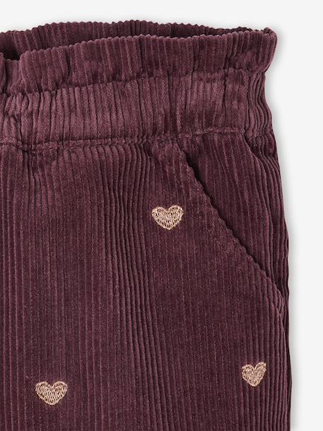 Short en velours fille détail coeurs brillants brodés prune 3 - vertbaudet enfant 