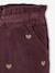 Short en velours fille détail coeurs brillants brodés prune 3 - vertbaudet enfant 
