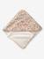 Cape de bain gaze de coton personnalisable + gant de toilette FLORA blanc imprimé 7 - vertbaudet enfant 