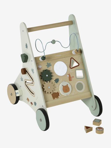Chariot de marche avec freins en bois FSC® Cherry+Green Forest+Tanzanie 13 - vertbaudet enfant 
