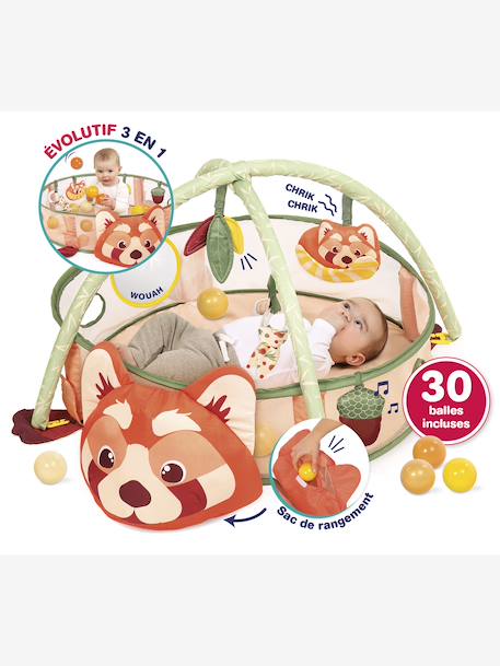 Aire d'éveil et piscine à balles panda multicolore 1 - vertbaudet enfant 
