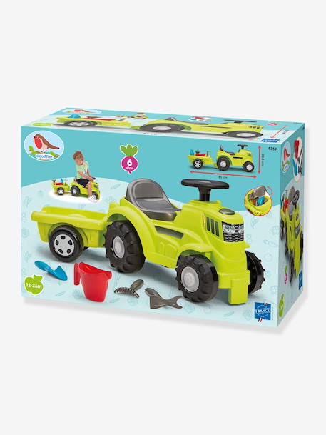 Porteur Tracteur remorque 85 cm garni multicolore 1 - vertbaudet enfant 
