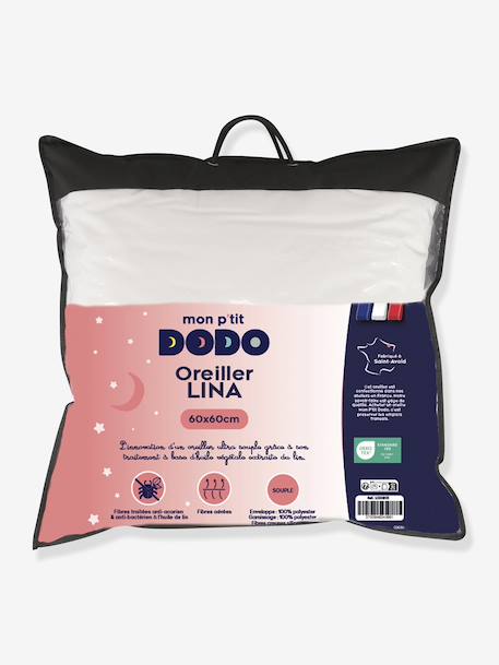 Oreiller moelleux Lina anti-bactérien blanc 3 - vertbaudet enfant 