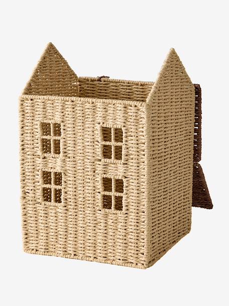 Panier Maison en corde de papier beige 5 - vertbaudet enfant 