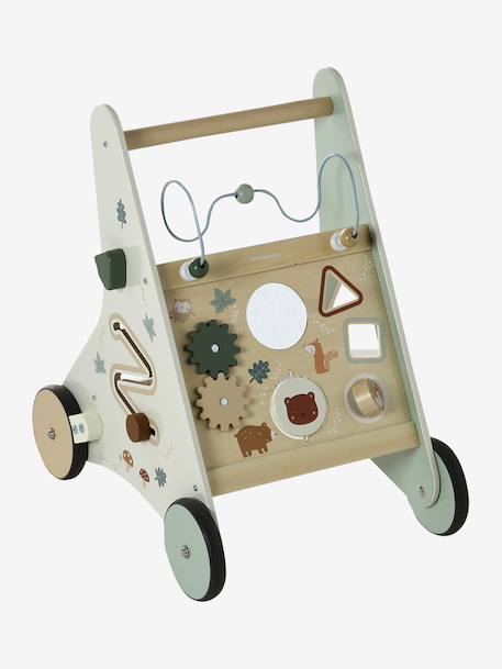 Chariot de marche avec freins en bois FSC® Cherry+Green Forest+Tanzanie 14 - vertbaudet enfant 