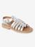 Sandales fille en cuir argent 1 - vertbaudet enfant 