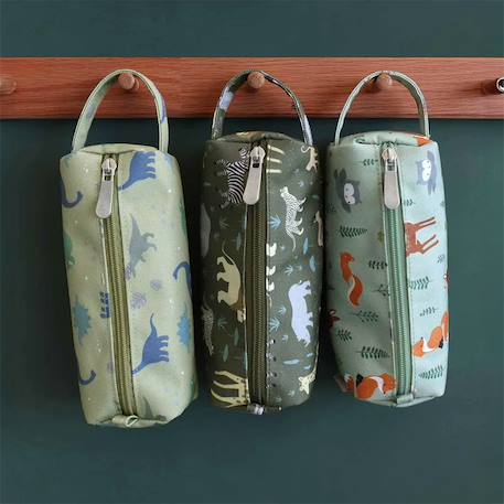 Trousse d'école et loisirs pour enfant Beige+Bleu+Gris+Jaune+Kaki+Pêche+Rose+Vert 44 - vertbaudet enfant 