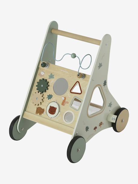 Chariot de marche avec freins en bois FSC® Cherry+Green Forest+Tanzanie 15 - vertbaudet enfant 
