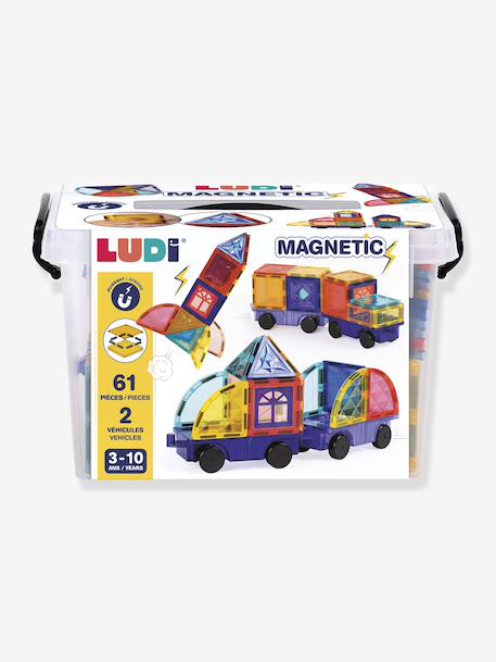 Jeu de construction magnétique véhicules multicolore 1 - vertbaudet enfant 