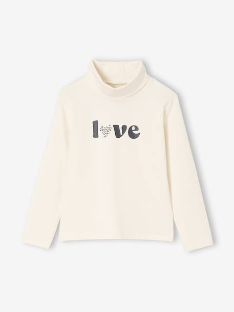 Lot de 3 T-shirts col roulé fille écru+lot rose poudré 3 - vertbaudet enfant 
