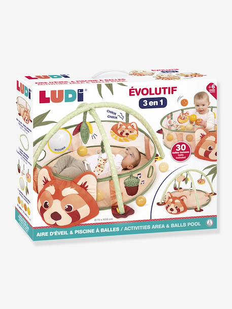 Aire d'éveil et piscine à balles panda multicolore 2 - vertbaudet enfant 
