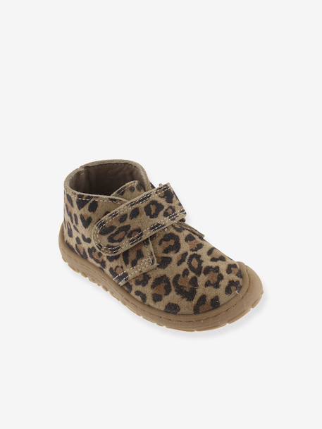 Bottines Bosco Barefoot cuir à scratch marron 1 - vertbaudet enfant 