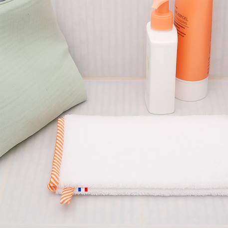 Gant de toilette en coton bio Blanc 6 - vertbaudet enfant 