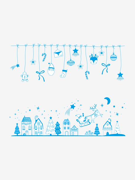 Vitrophanie Village de Noël blanc 3 - vertbaudet enfant 
