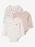 Lot de 3 bodies naissance évolutifs rose 1 - vertbaudet enfant 