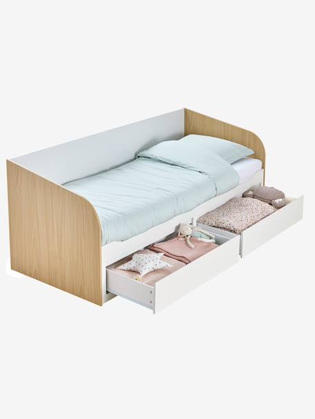 Lit gigogne 80x200cm avec rangement YEL blanc 5 - vertbaudet enfant 