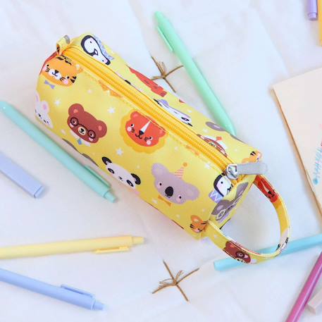 Trousse d'école et loisirs pour enfant Beige+Bleu+Gris+Jaune+Kaki+Pêche+Rose+Vert 20 - vertbaudet enfant 