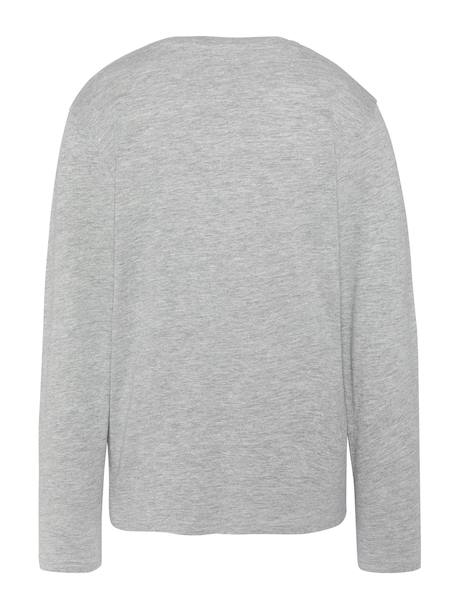 T-shirt imprimé à manches longues pour Blanc+Gris chiné+Marine+Noir 6 - vertbaudet enfant 