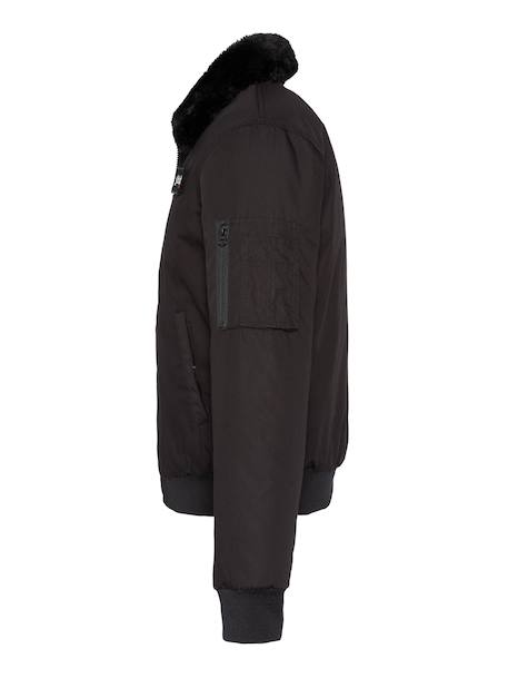 Blouson col amovible en fausse fourrure Noir 3 - vertbaudet enfant 